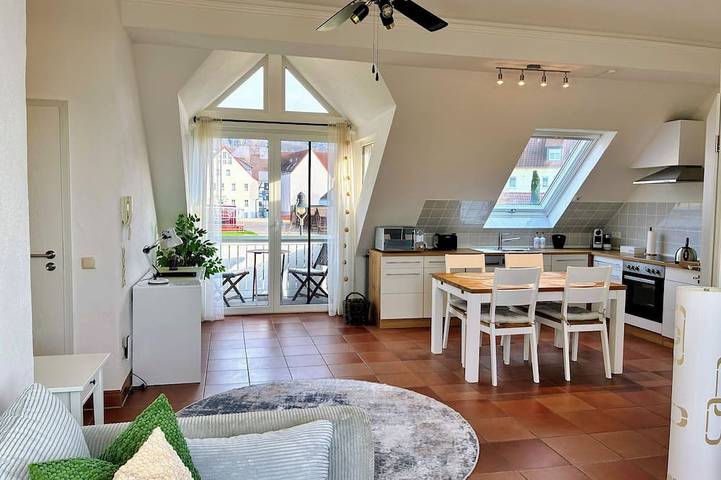 Ferienwohnung für 4 Personen, mit Balkon und Garten