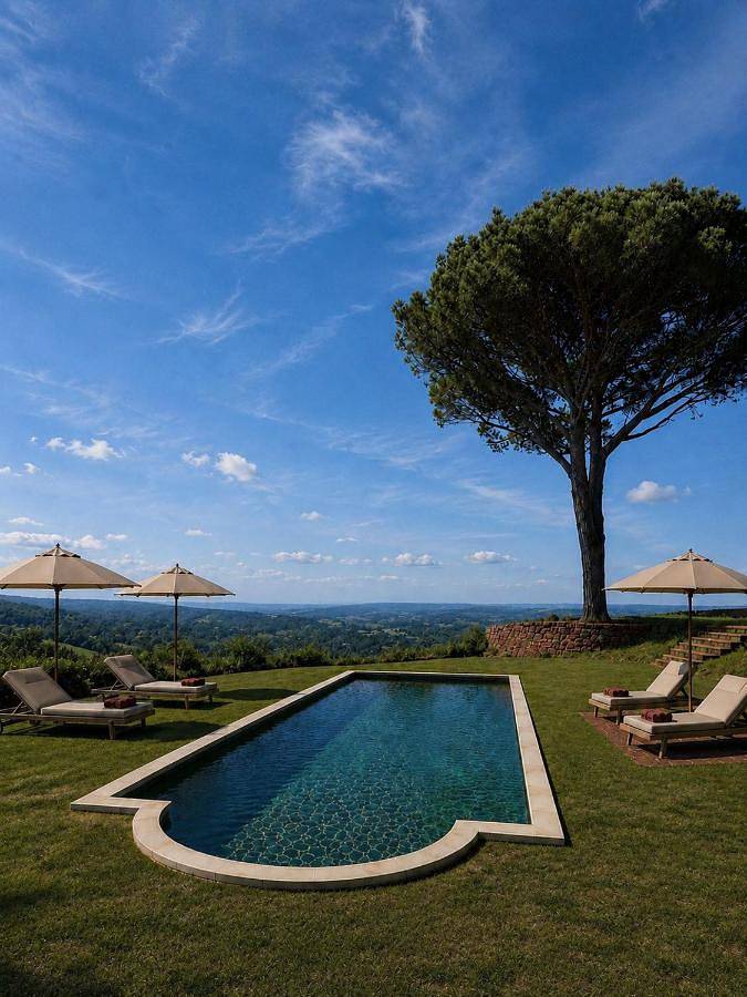Chambre d’hôte pour 2 personnes, avec Terrasse et Jardin ainsi que Piscine et Vue