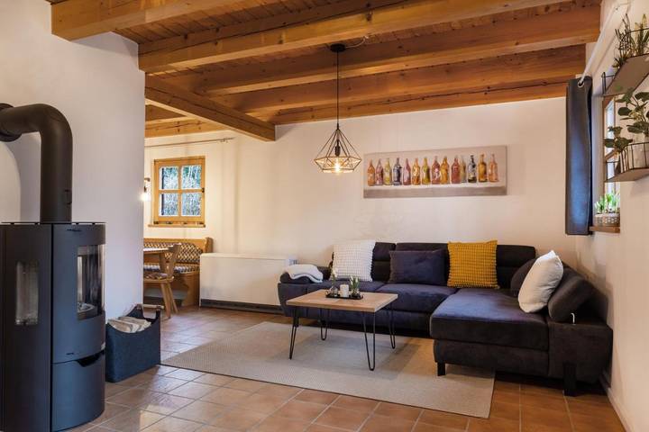 Ferienhaus für 6 Personen, mit Balkon und Terrasse sowie Garten und Ausblick