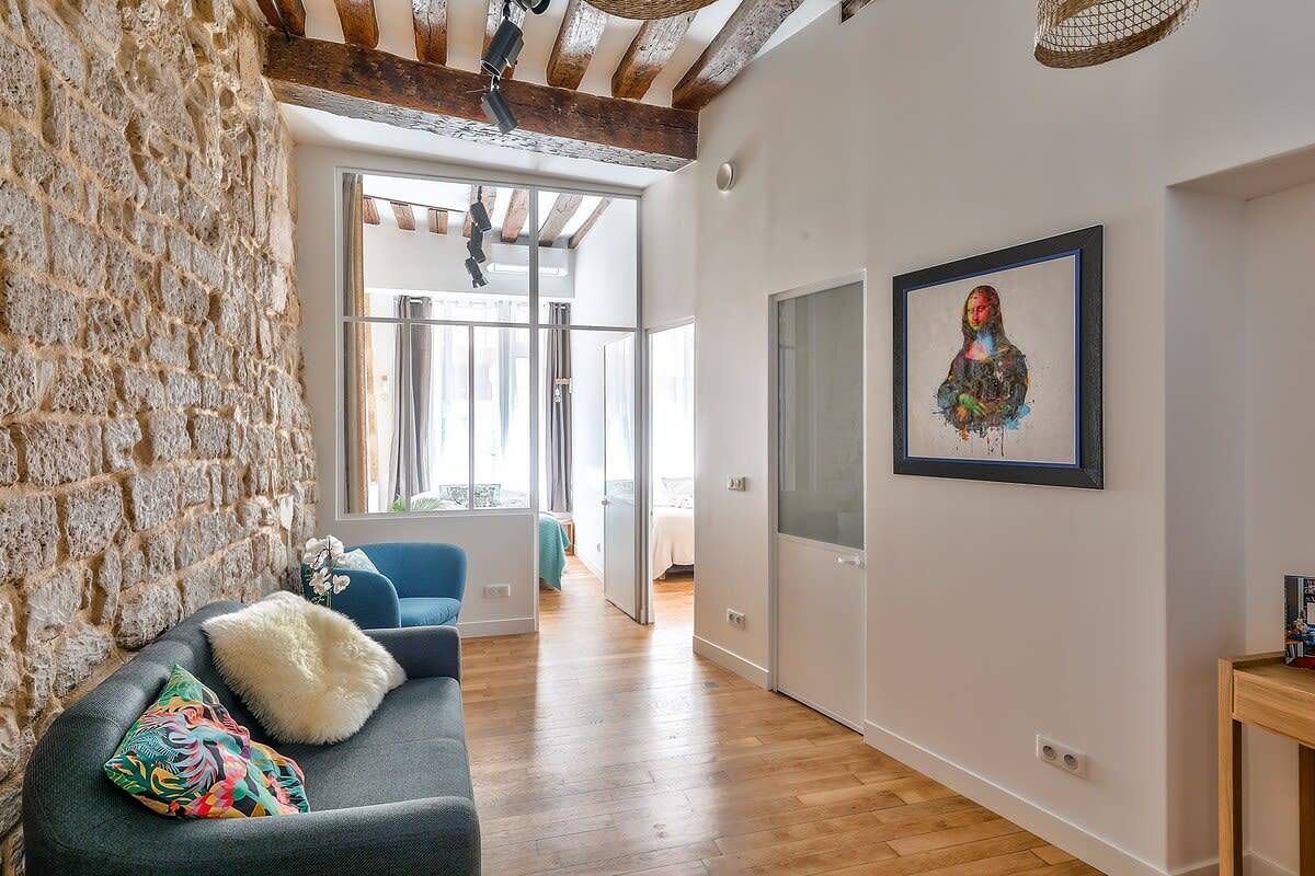 Apartamento entero, Nouvel & Authentique 90m2, 4Ch - Clim - Le Marais in Distrito 3, París