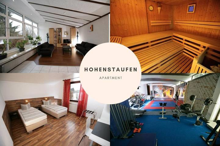 Ferienwohnung für 6 Personen, mit Balkon und Terrasse sowie Garten und Sauna