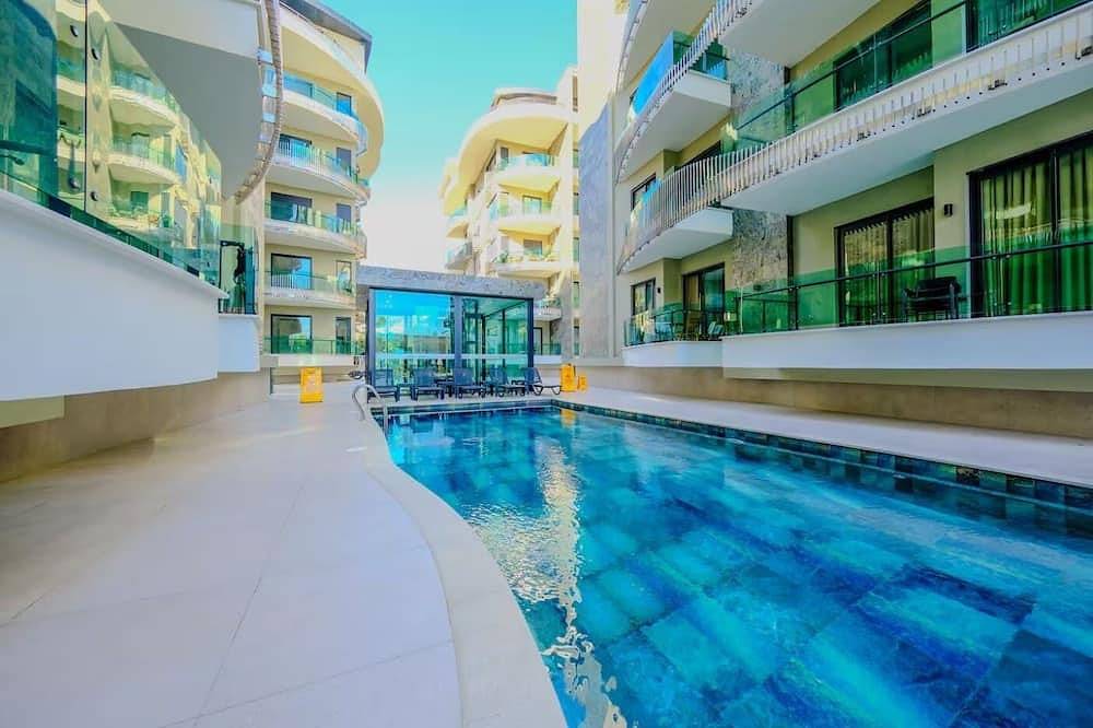 Hel lejlighed, Apartment 1+1 Qoople Legend B27 100 m from the sea in Alanya, Antalya (provins)