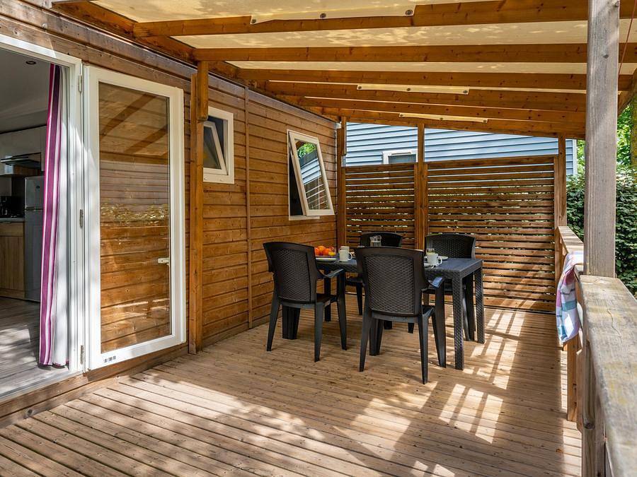 Camping Port de Plaisance  - Mobilhome 6 personnes - Premium | 3 Ch. | 6 Pers. | Terrasse surélevée | Tv in Clohars-Fouesnant, Région de Quimper