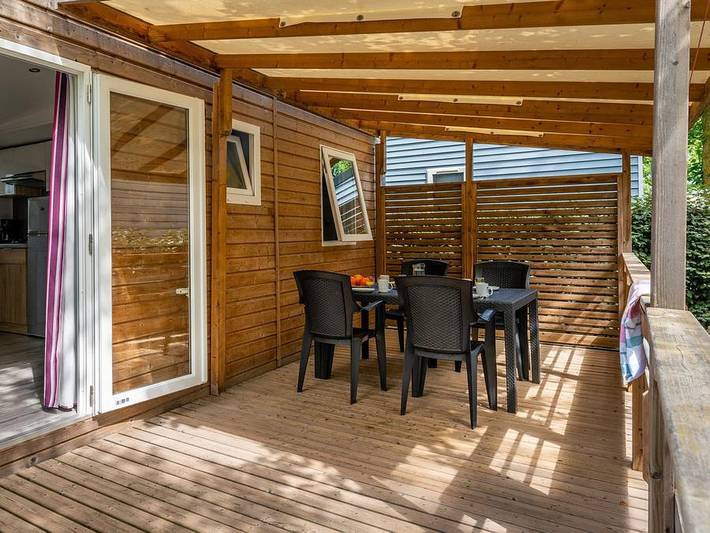 Camping Port de Plaisance  - Mobilhome 6 personnes - Premium | 3 Ch. | 6 Pers. | Terrasse surélevée | Tv in Clohars-Fouesnant, Région de Quimper