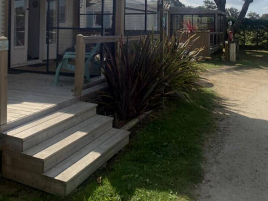 Camping Paradis Moulin des Oies - Mobilhome 4 personas - 2 habitaciones confort + logia in Belz, Côte des Mégalithes