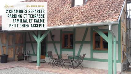 Gîte pour 5 personnes, avec terrasse, animaux acceptés à Ebersheim