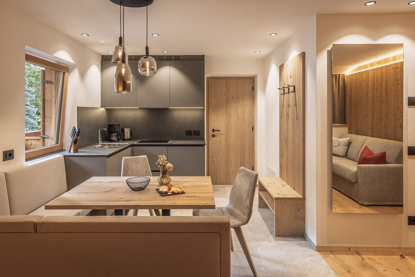 Appartamento intero, Appartamento per vacanze "Promberger - Corones" con balcone, vista sulle montagne e sauna in Montal, San Lorenzo di Sebato e dintorni