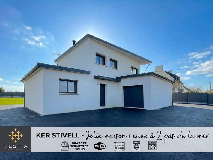 Location de vacances pour 8 personnes, avec jardin et terrasse dans Plage Penfoul