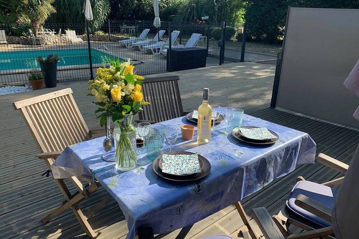 Maison de vacances pour 4 personnes, avec piscine ainsi que terrasse et jardin - 1
