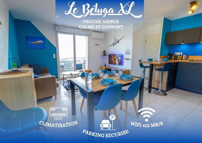 Appartement de vacances pour 6 personnes, avec Balcon ainsi que Terrasse et Vue à Colomiers
