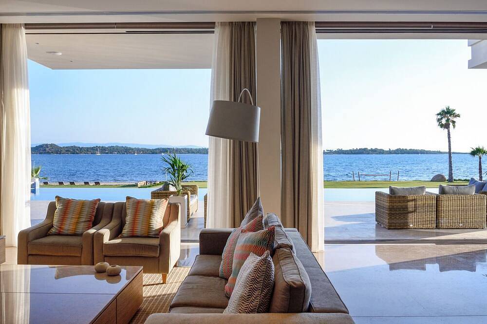 Beachfront Villa Natalia with Two Private Pools in Vourvourou, Chalkidiki