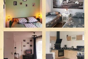 Gîte pour 4 personnes, avec terrasse ainsi que jardin et piscine dans le Calvados