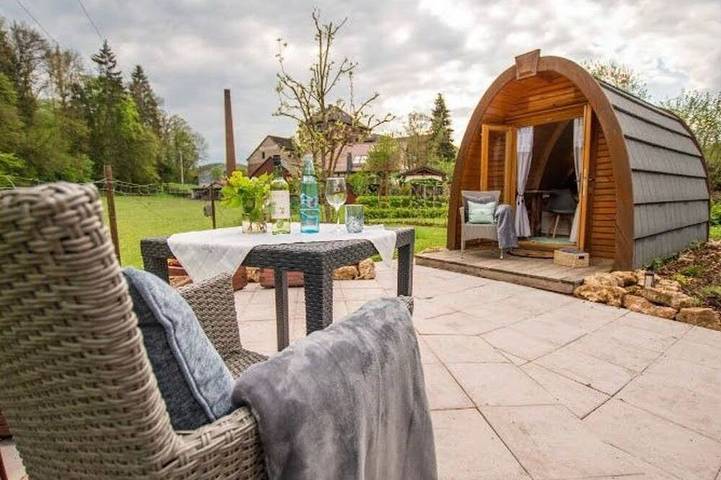 Blockhütte für 2 Personen, mit Garten - 1