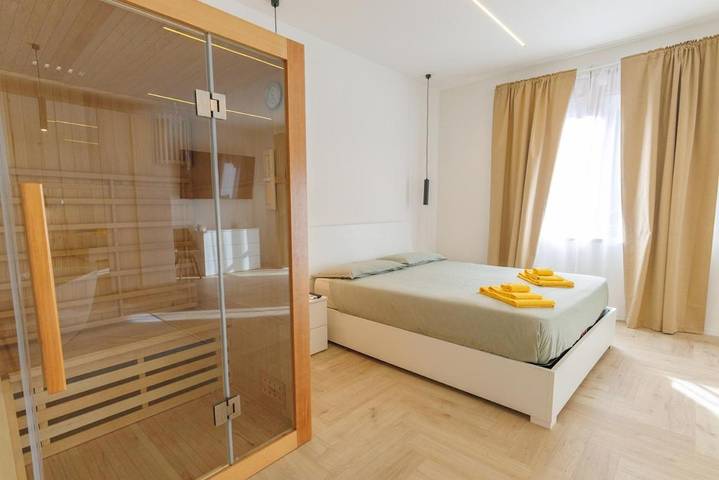 Appartement de vacances pour 2 personnes, avec sauna ainsi que terrasse et vue