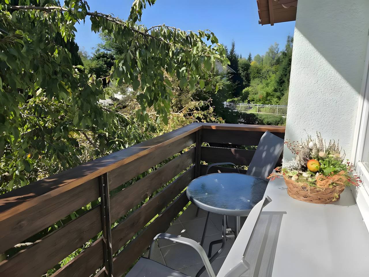 Ganze Wohnung, Apartment 'Waldbach' im Haus Regenhäusl mit Bergblick, Gemeinschaftsterrasse und Wlan in Arrach, Ostbayern