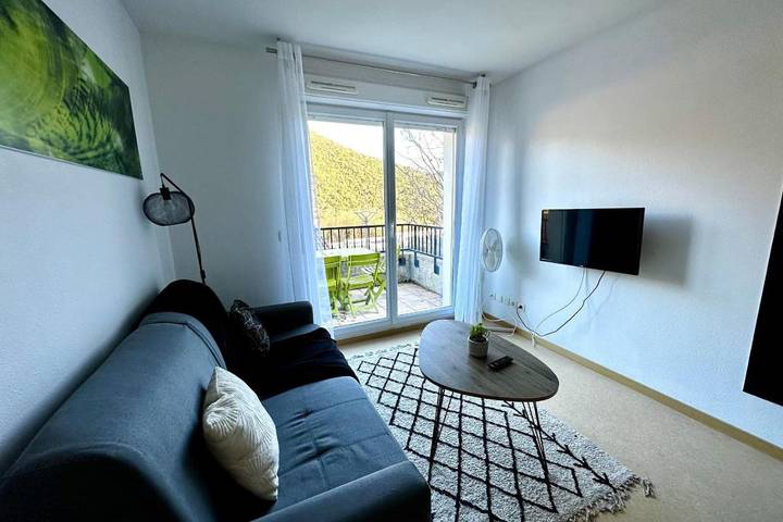 Maison de vacances pour 5 personnes, avec balcon et piscine, animaux acceptés