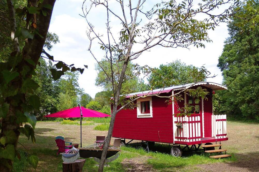 La roulotte du Moulin de Palet Rouge in Baugé-en-Anjou, Vallée de la Loire