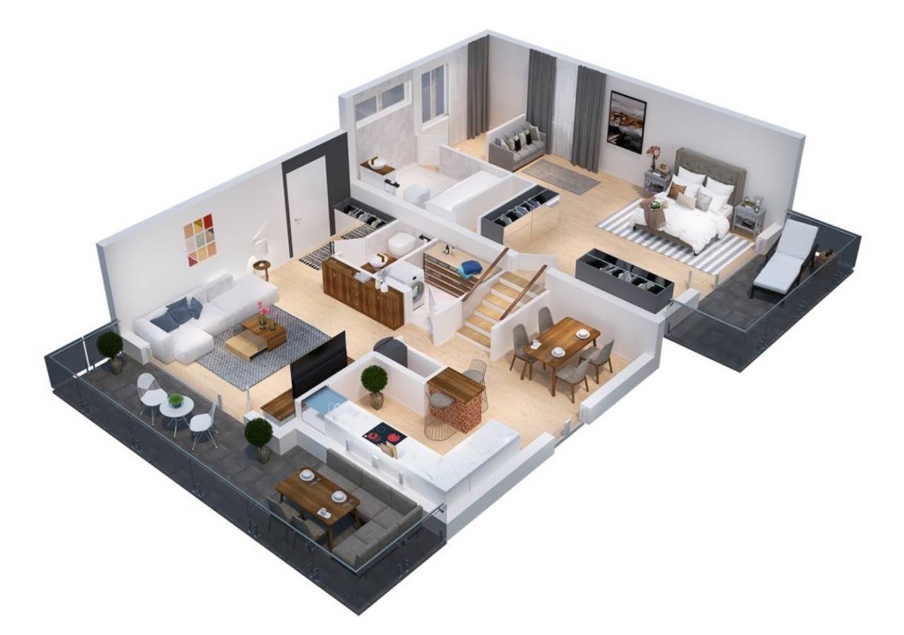 Ganze Wohnung, Höri-Nest: 75 m² große Garten-Wohnung mit 2 Balkonen in Gaienhofen, Untersee