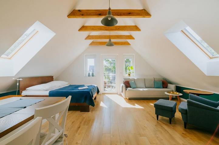 Apartament wakacyjny dla 6 osób, z sauna i widok oraz ogród, zwierzęta dozwolone w Karwia