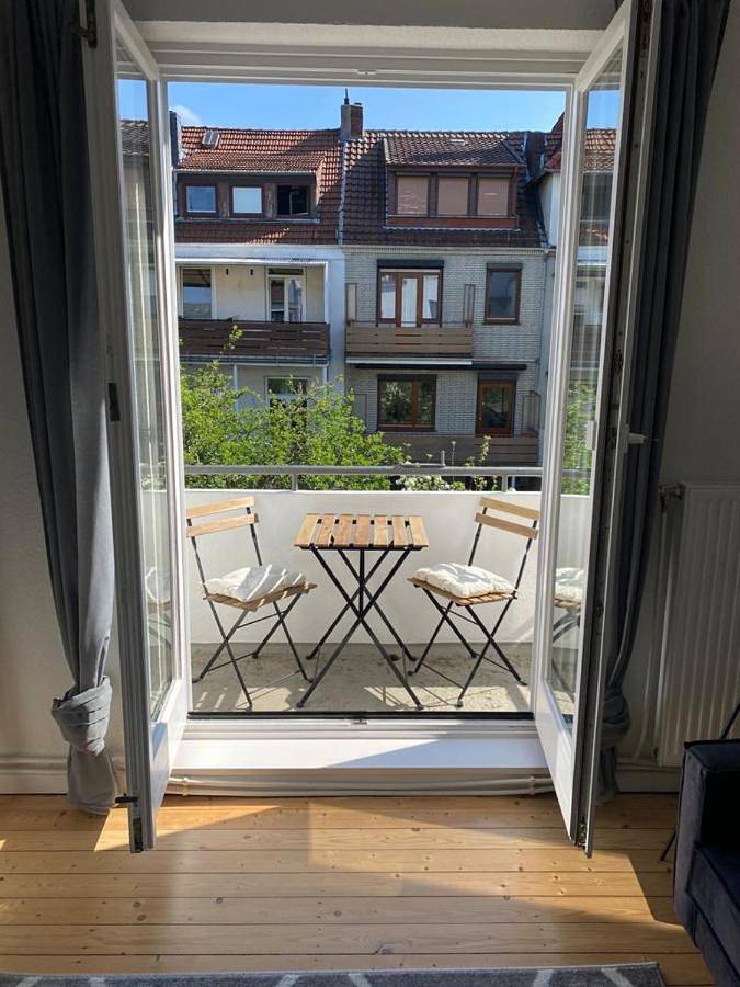 Ferienwohnung für 2 Personen, mit Balkon und Terrasse sowie Garten und Ausblick in Bürgerweide Findorff