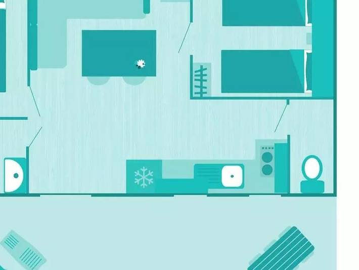 Mobil home pour 4 personnes, avec bassin pour enfant et sauna à Bourdeaux - 4