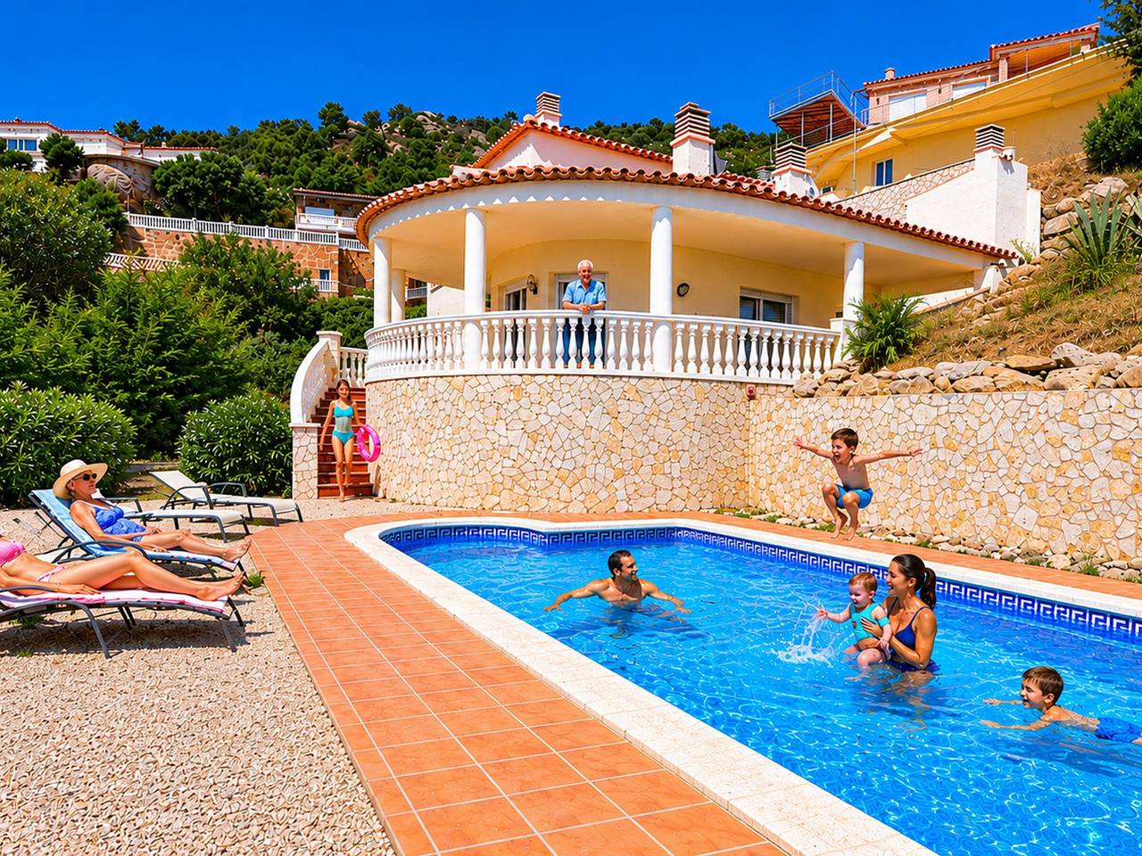 Ferienhaus mit privatem Pool, Wlan, Klimaanlage und Parkplatz in Palau-Saverdera in Palau-saverdera, Oberampurien