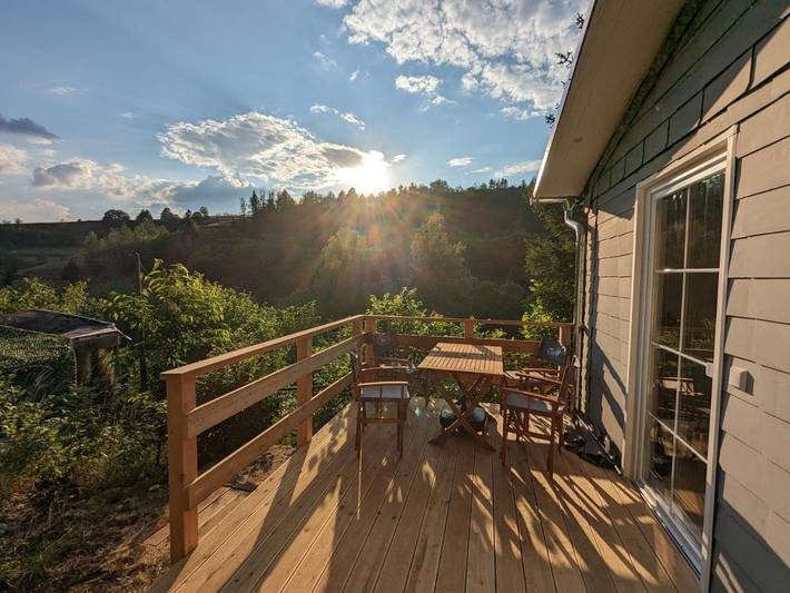 Ferienhaus für 4 Personen, mit Terrasse und Sauna sowie Ausblick in Schleusegrund