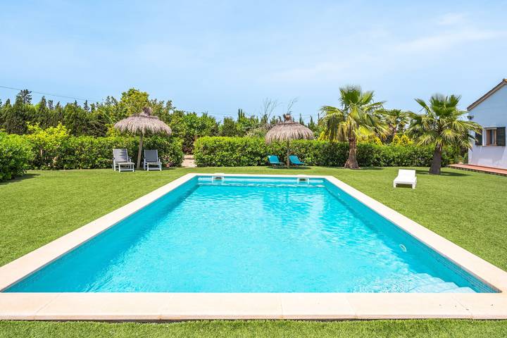 Finca 'Can Mossenyer' mit Bergblick, Privatem Pool und WLAN in Santa Maria del Cami, Mallorca Inselmitte