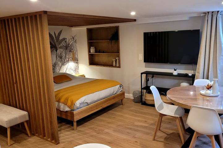 Gîte pour 5 personnes, avec jardin ainsi que terrasse et sauna, animaux acceptés à Kuttolsheim