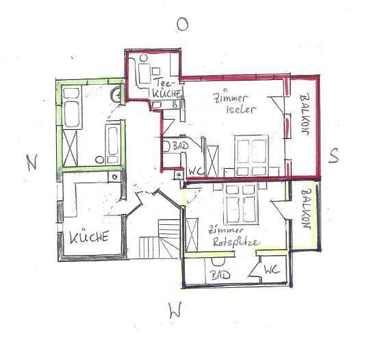Ganze Ferienwohnung, Ferienwohnung Iseler - 3 Schlafräume - 2 Bäder in Bad Oberdorf, Bad Hindelang