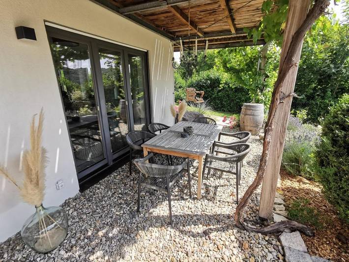 Ferienwohnung für 6 Personen, mit Terrasse und Garten sowie Sauna und Ausblick in Eichstätt