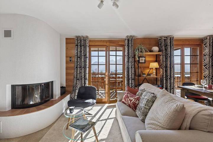 Gîte pour 4 personnes, avec balcon dans Chesières