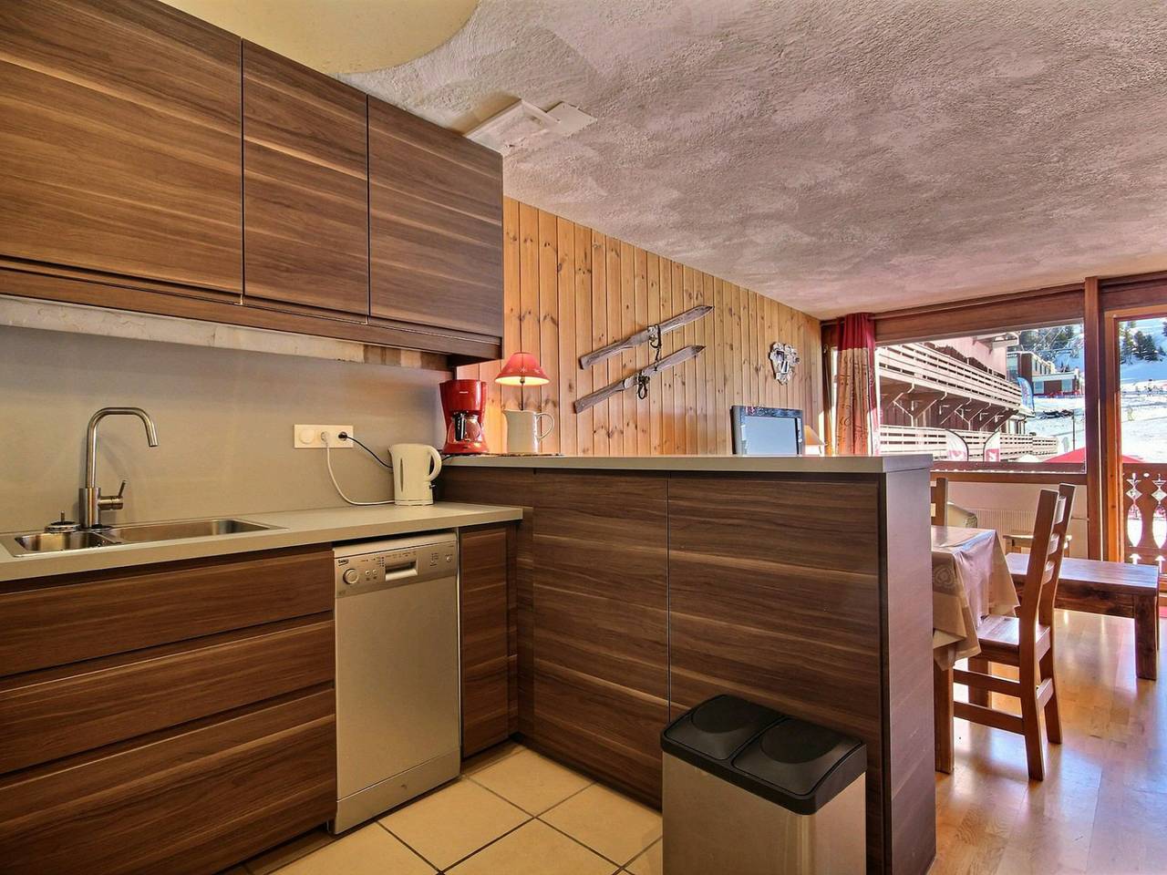 Geheel appartement, South-facing apartment at the slopes, 3 rooms with wifi in Plagne Centre, La Plagne-Tarentaise