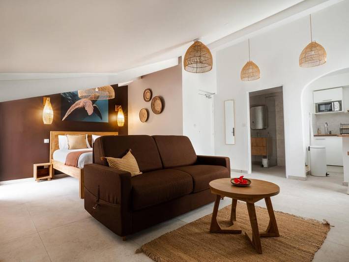 Appart’hôtel pour 2 personnes, avec terrasse et vue
