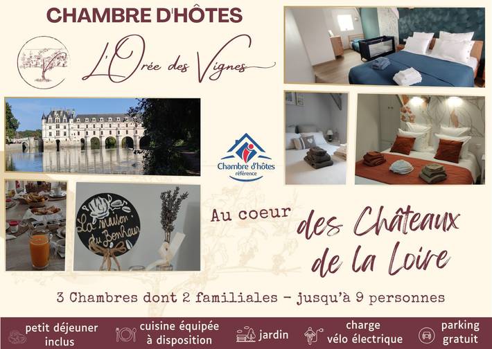 Chambre d’hôte pour 4 personnes, avec jardin à Saint-Georges-sur-Cher