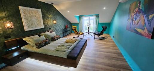 Hôtel pour 2 personnes, avec piscine ainsi que vue et jardin, animaux acceptés à Saint-Martin-de-Seignanx