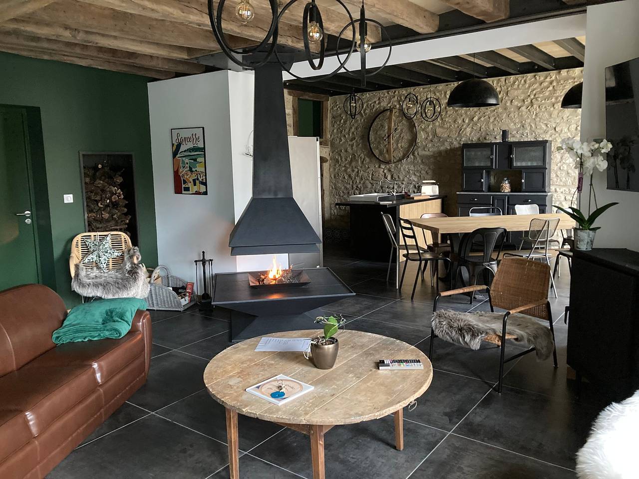 Ferienhaus 'Les Griottes Gîte de Charme' mit Innenpool in Verdigny, Bourges und Umgebung