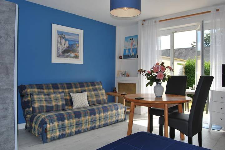 Ganze Wohnung, F1-Private Garten Clos-Mer Und Strand 300 Meter -Private sichere Parkplätze- in Asnelles, Côte de Nacre