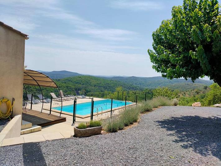 Maison de vacances pour 8 personnes, avec Terrasse ainsi que Piscine et Vue