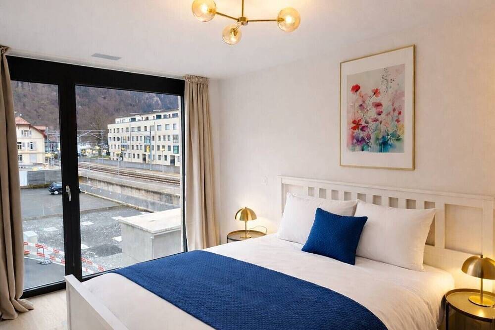 Ganze Wohnung, Jungfrau View Luxury Apartment with Bbq and Ac at Interlaken West Station by Swissdreamliving in Interlaken, Thunersee