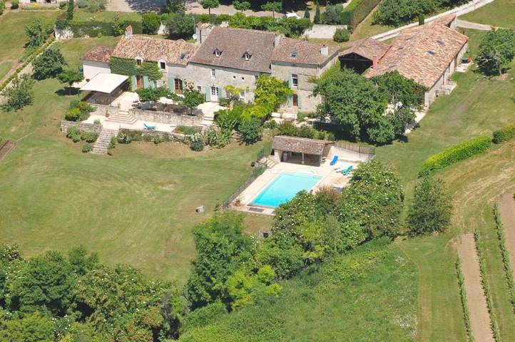 Cottage pour 2 personnes, avec jardin ainsi que piscine et vue à Saint-Antoine-de-Breuilh
