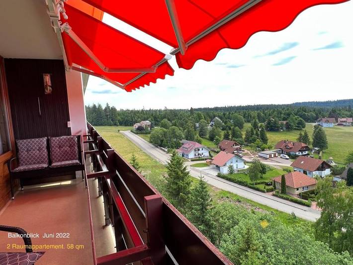 Ferienwohnung für 2 Personen, mit Balkon und Terrasse sowie Ausblick in Freudenstadt