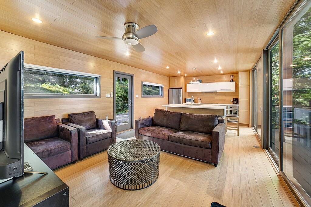 Lakefront contemporary gem with decks, lake views & pebble beach in Seneca Lake