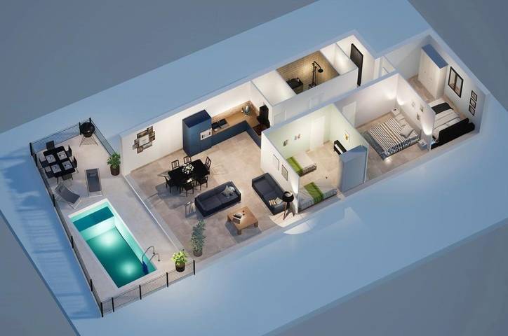 Location de vacances pour 6 personnes, avec piscine ainsi que terrasse et vue à Saint-Maximin (Nimes) - 4