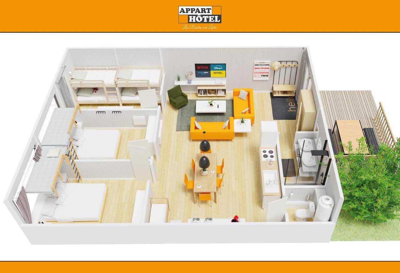 Standard Apartment in Les Rosiers-sur-Loire, Vallée de la Loire