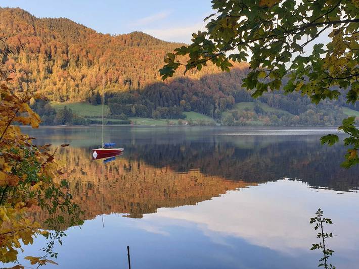 Ferienwohnung für 4 Personen, mit Balkon und Terrasse sowie Garten und Seeblick am Schliersee - 3