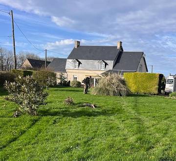 Cottage pour 8 personnes, avec terrasse ainsi que vue et jardin à Trévières