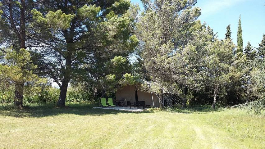 Glampings pour 5 personnes, avec Jacuzzi et Piscine dans le Vaucluse