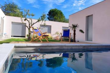 Chambre d’hôte pour 2 personnes, avec vue et piscine ainsi que jardin et terrasse à Villeneuve-lès-Avignon