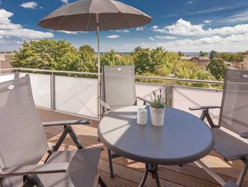 Ferienwohnung für 4 Personen, mit Balkon und Seeblick sowie Ausblick in Sassnitz